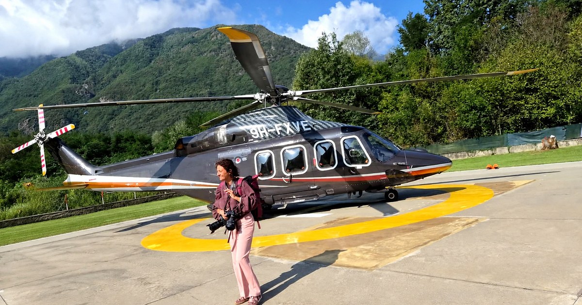 Elisabetta Rosso fotografa per Allure of Tuscany, elicottero e barca sul Lago Maggiore, 12 settembre 2026