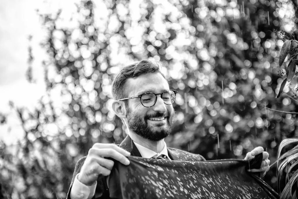 La cerimonia sotto la pioggia all'Antico Borgo di Monchiero