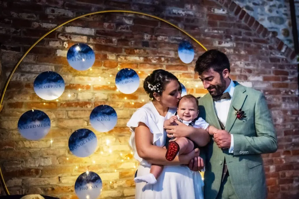 La famiglia degli sposi al matrimonio