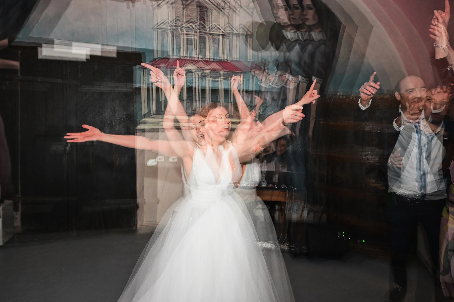 Foto creative ballo sposi matrimonio reportage