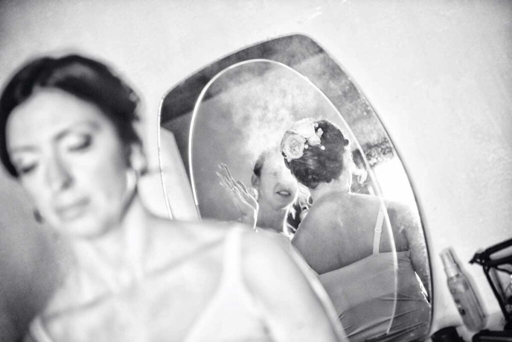 Riflessi in bianco e nero, matrimonio Castello di Marne