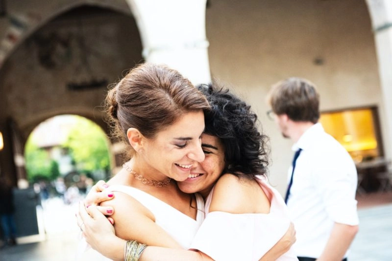 Amiche della sposa al Castello Visconteo di Cassano d'Adda