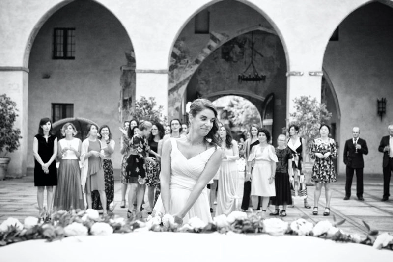 Lancio del bouquet, matrimonio Castello Visconteo Cassano d'Adda