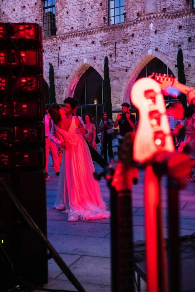 Musica live durante la festa, matrimonio Castello Visconteo