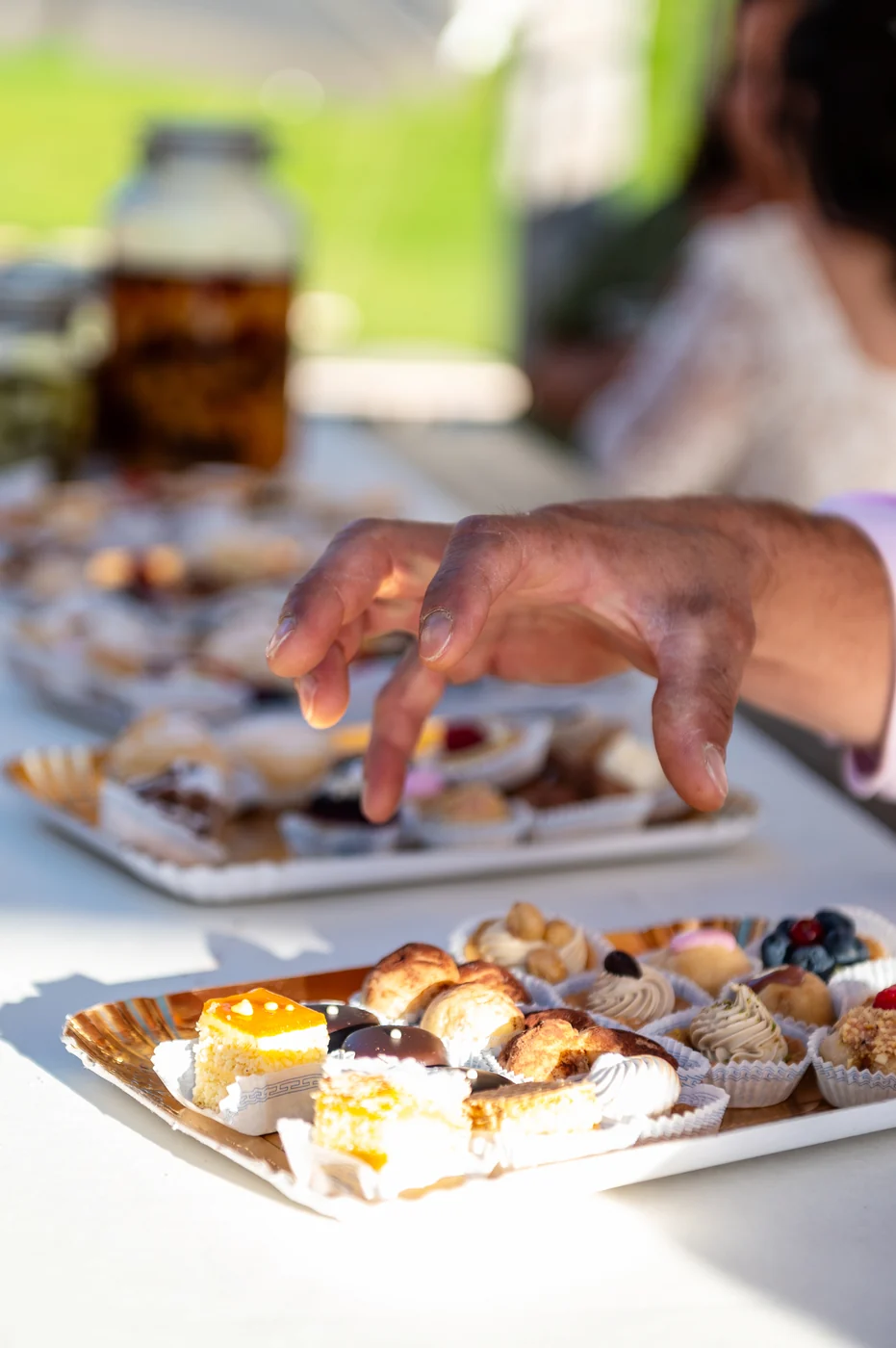 Dettaglio dei dolci al buffet, allestimento matrimonio Giacomo e Irene al Chesal di Bardonecchia
