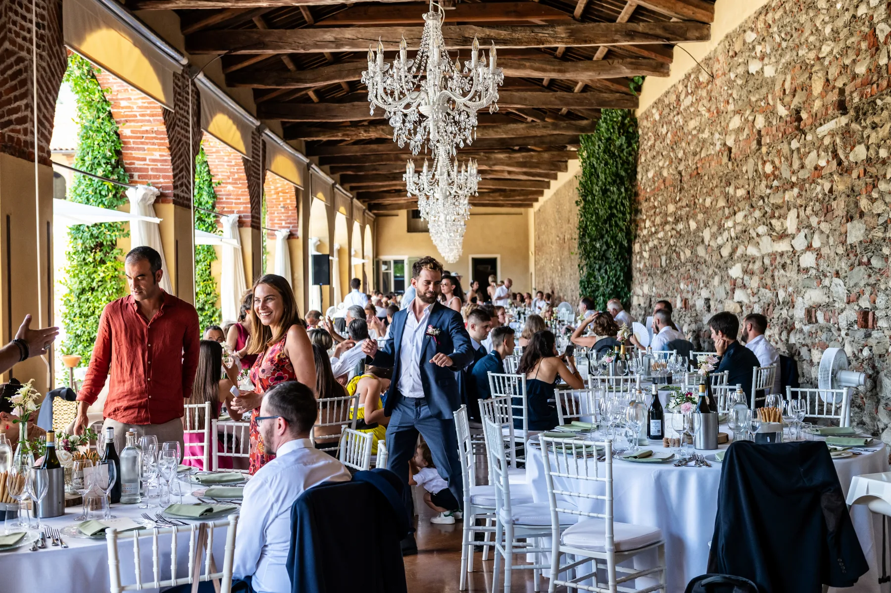 Ricevimento sotto il portico, Tenuta La Michelina, Pinerolo
