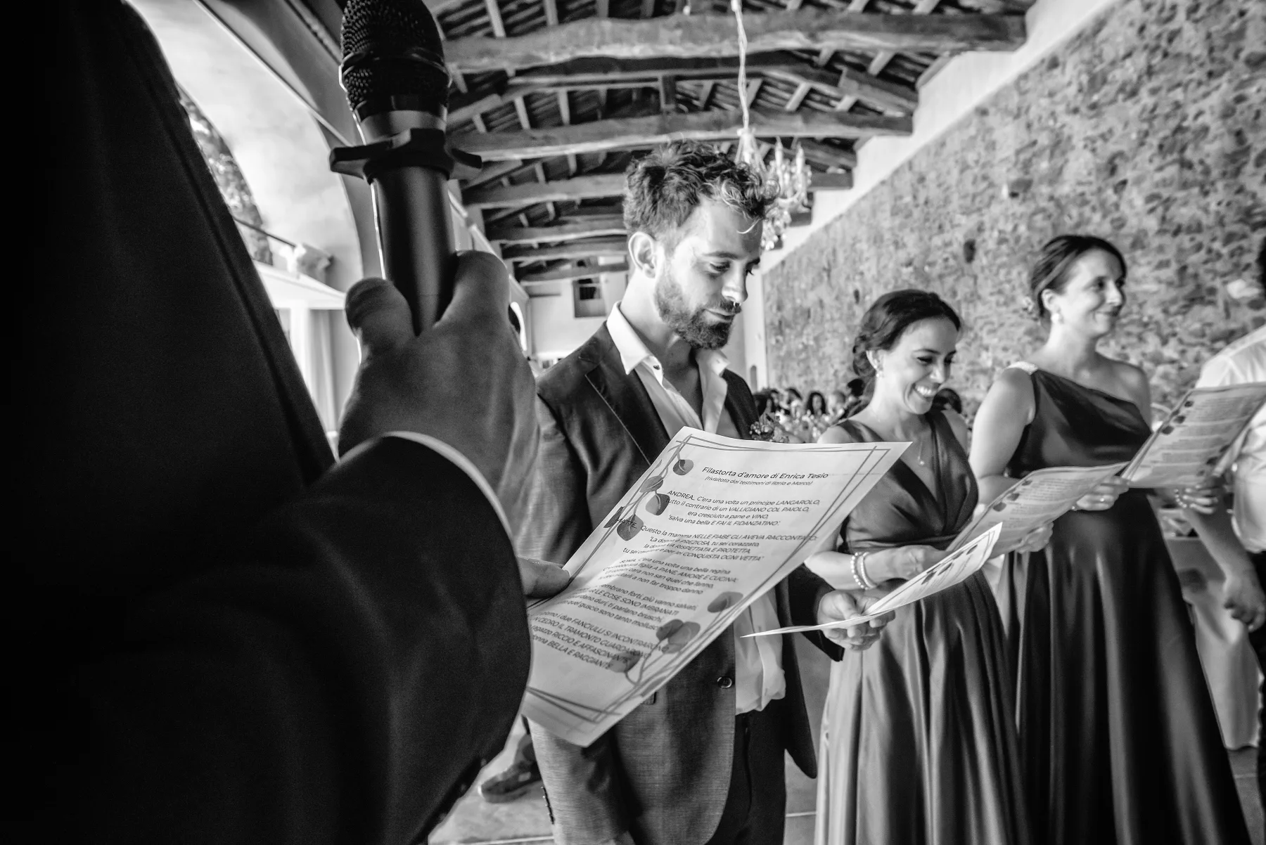 Il ricevimento, matrimonio alla Tenuta La Michelina, Pinerolo, fotografia in bianco e nero