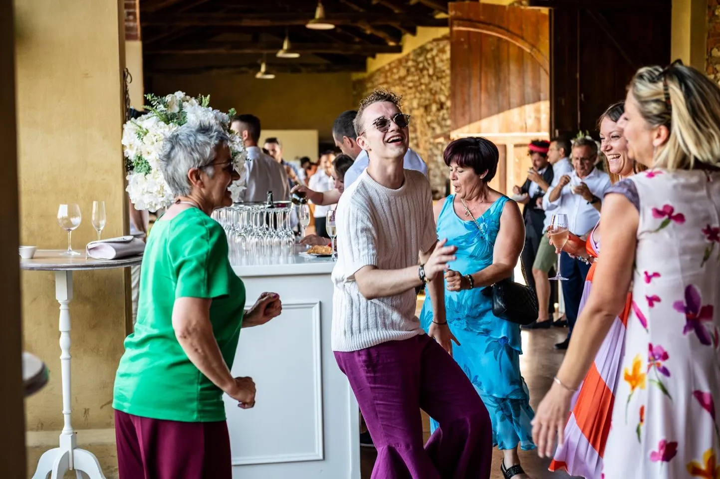 Festa di ricevimento nella cascina della Tenuta La Michelina