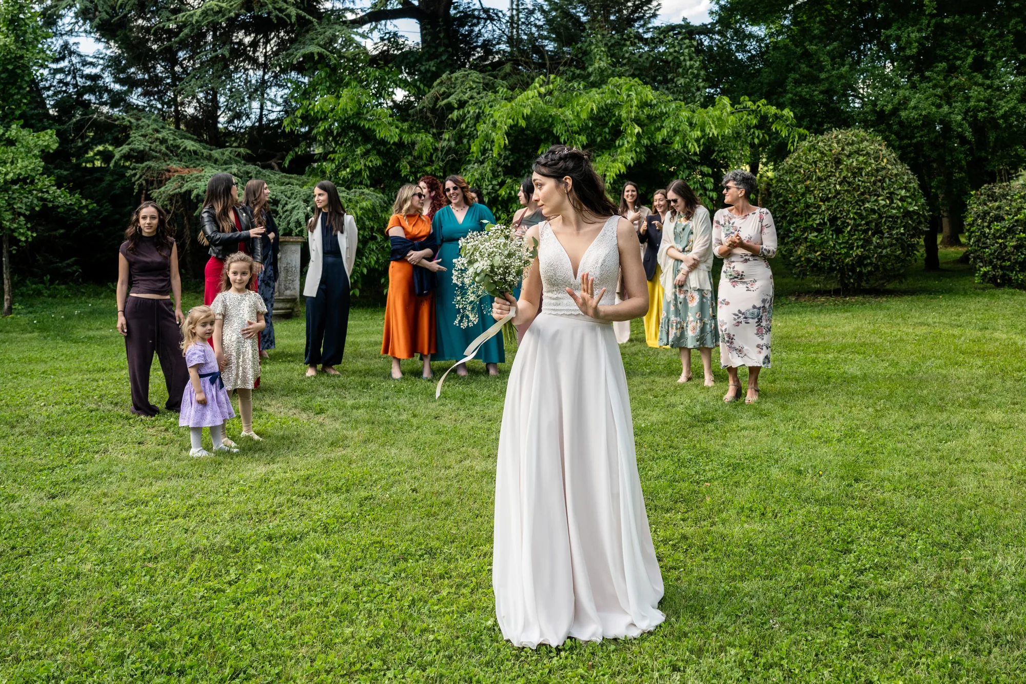 Ritratto della sposa nel parco di La Scrivana, Alessandria