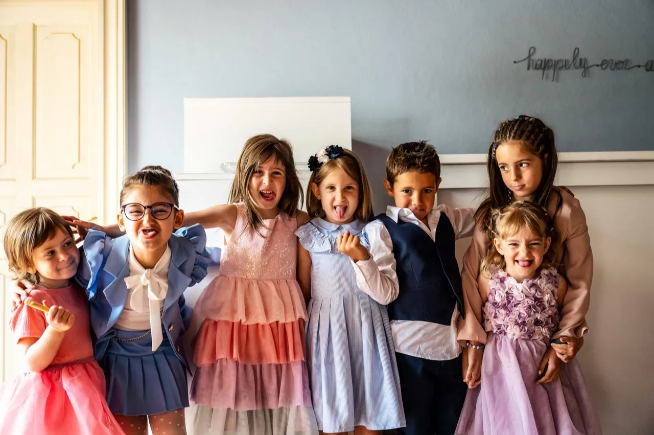 Bambini che giocano alla festa — ricevimento Michelina Pinerolo