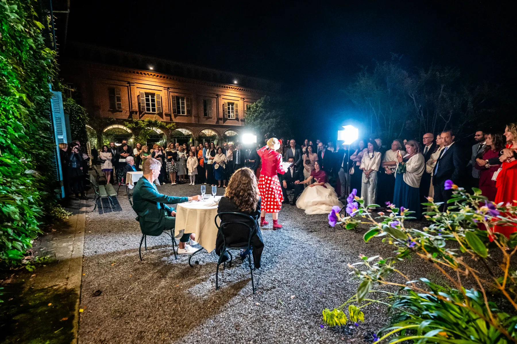 Ricevimento serale nel giardino, Palazzo La Marmora, Biella