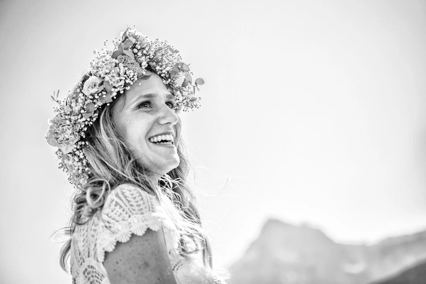 Ritratto sposa — matrimonio montagna Pian del Sole