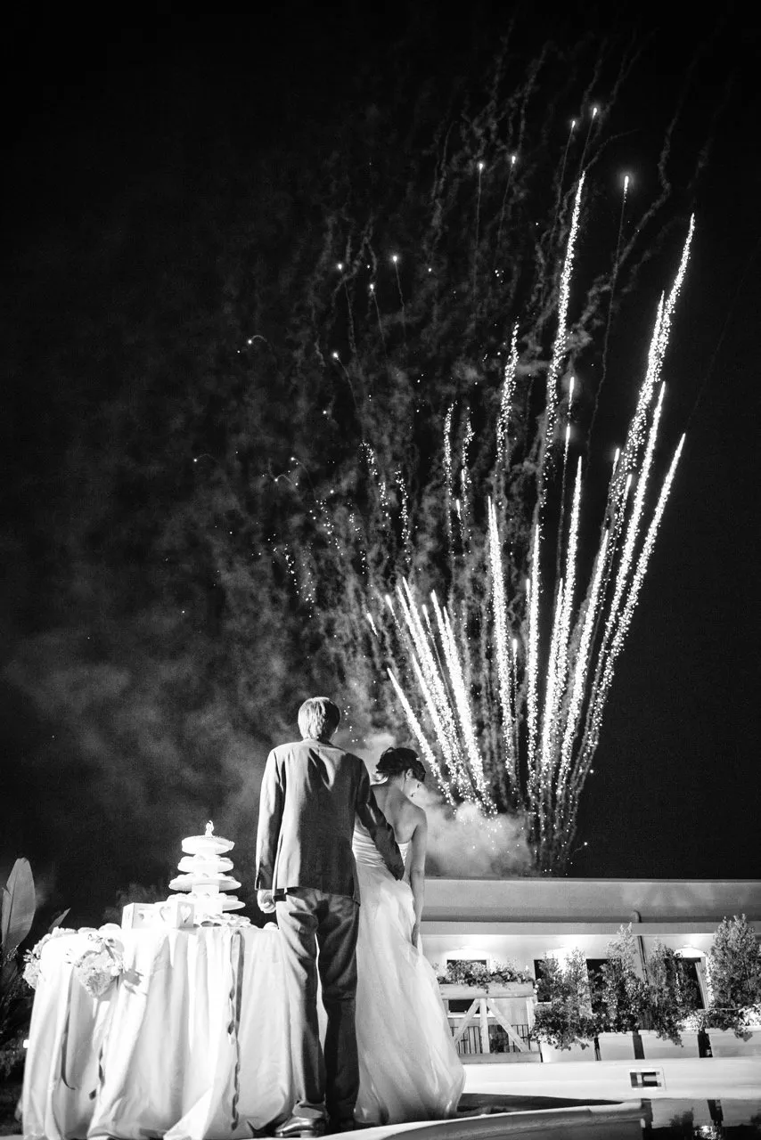 Fuochi artificio matrimonio Puglia wedding reportage