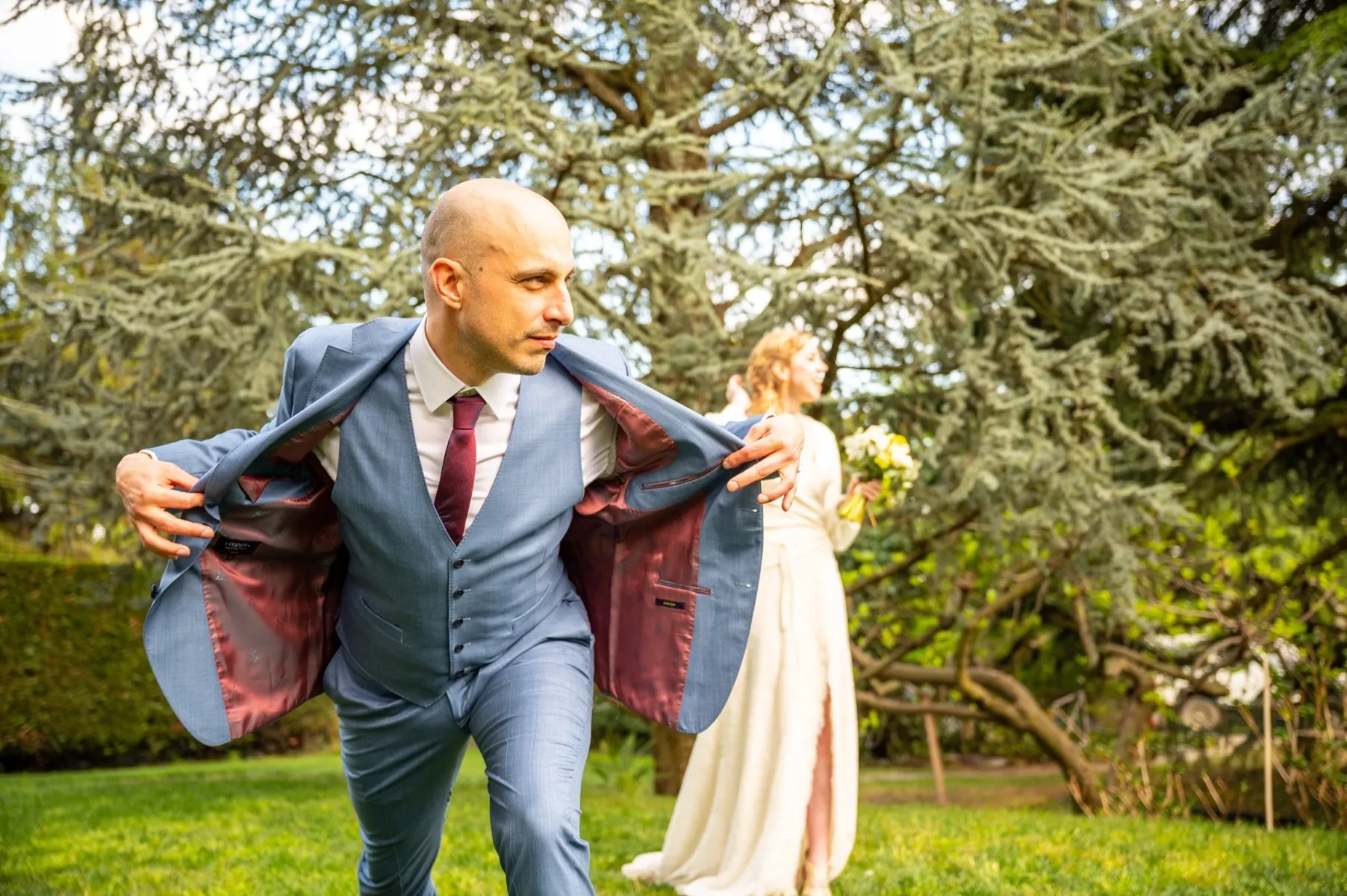 Abito della sposa durante i preparativi alla Maison Verte