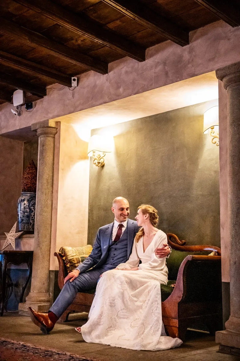 Ritratto degli sposi alla Maison Verte