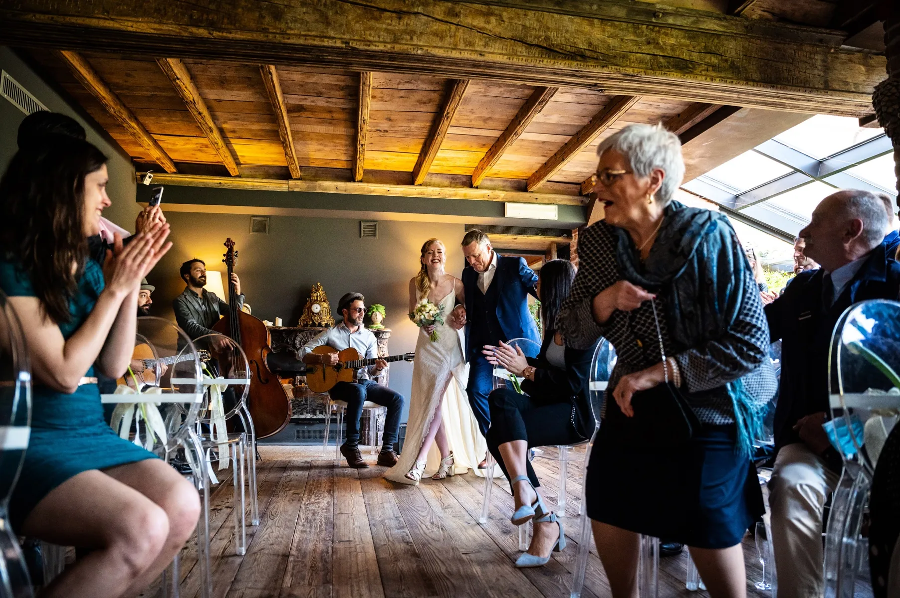 La sala rustica della Locanda della Maison Verte a Cantalupa