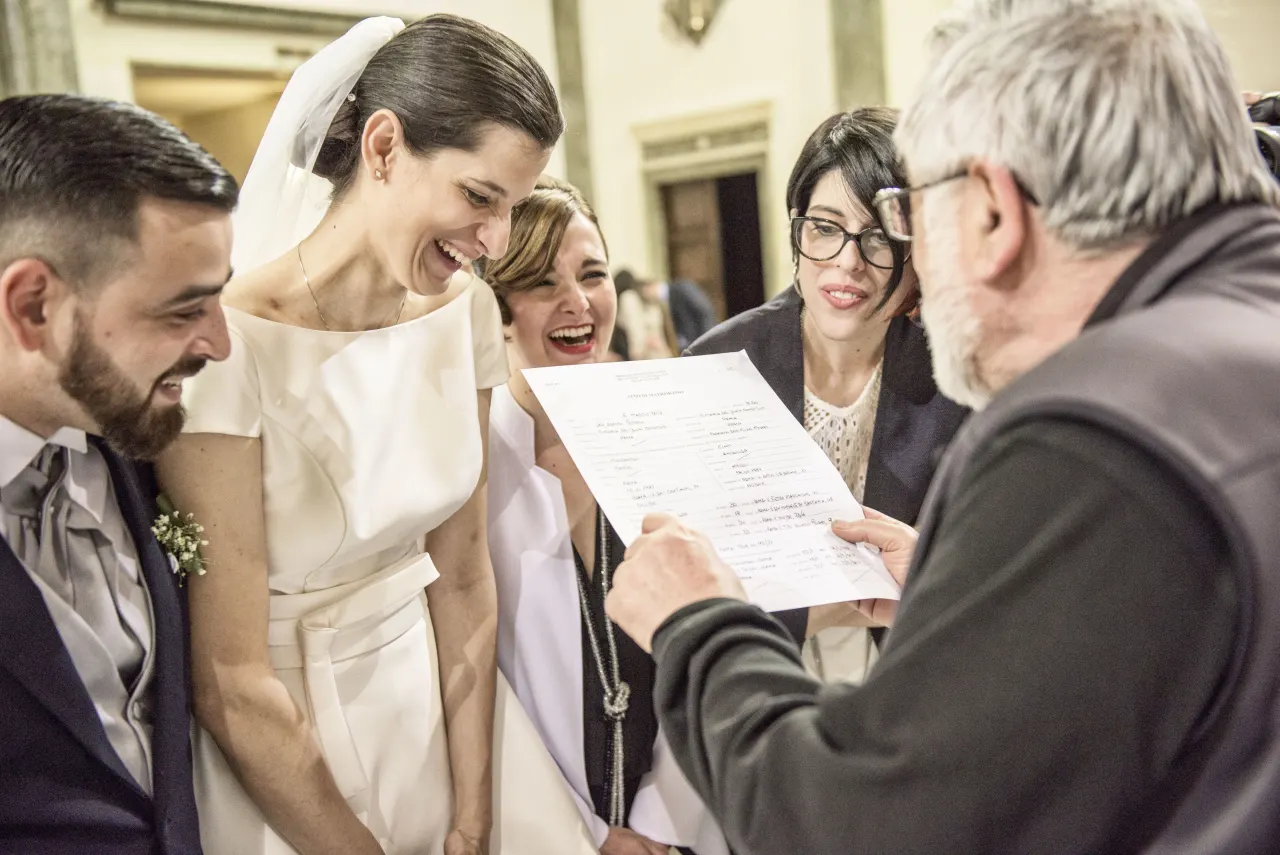 Matrimonio a Roma al Parco degli Acquedotti, un momento della cerimonia