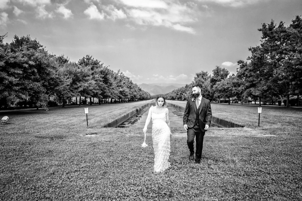 Matrimonio Reggia di Venaria — brindisi (bianco e nero)