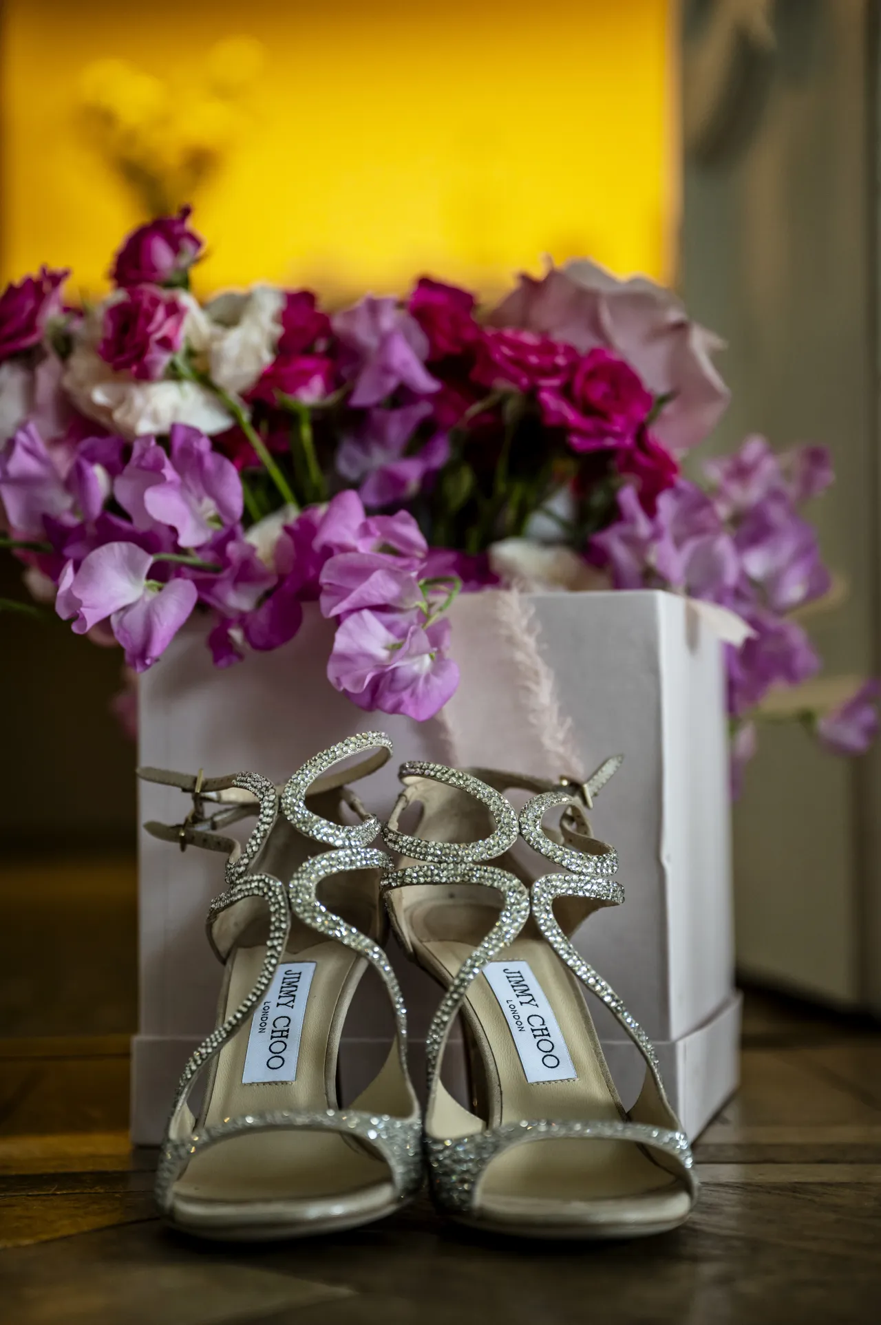 Dettaglio bouquet di rose — matrimonio Villa Frua Stresa