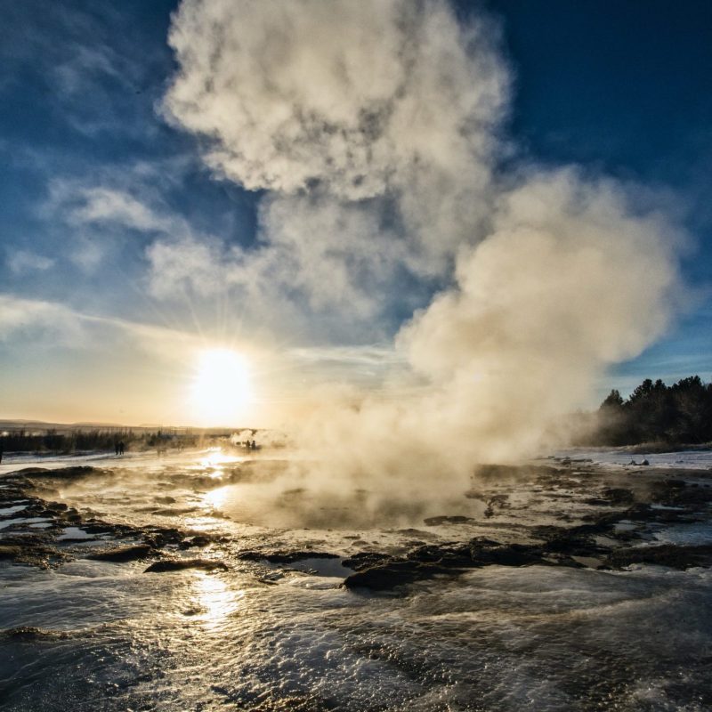 Gyser in Islanda - fumo